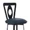 Armen Living Lola Contemporary 30" Bar Height Barstool in Matte Black Finish and Gray Faux Leather LCLLBAMBGR30 - alternate 4